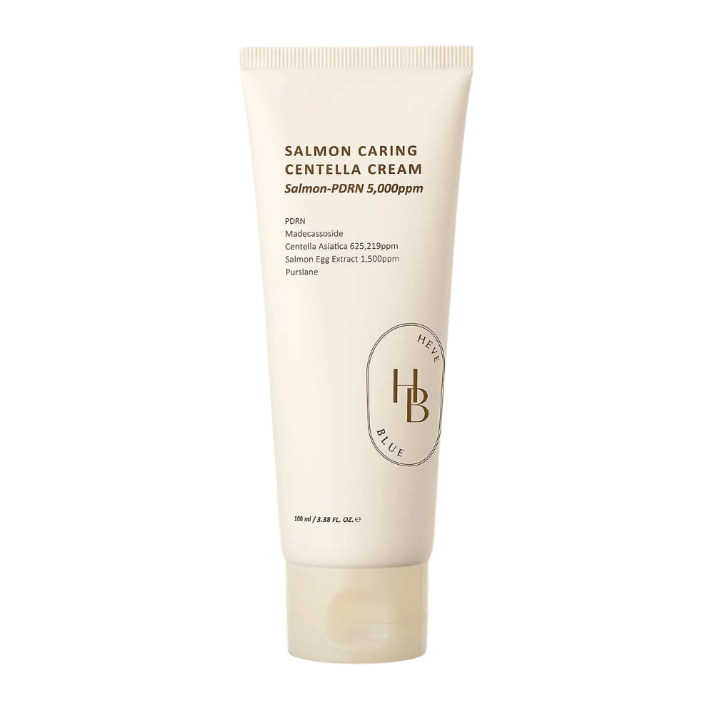 Salmon Caring Centella Cream met Zalm-PDRN 5,000ppm en Centella Asiatica – kalmerende en versterkende gezichtscrème voor droge en gevoelige huid.