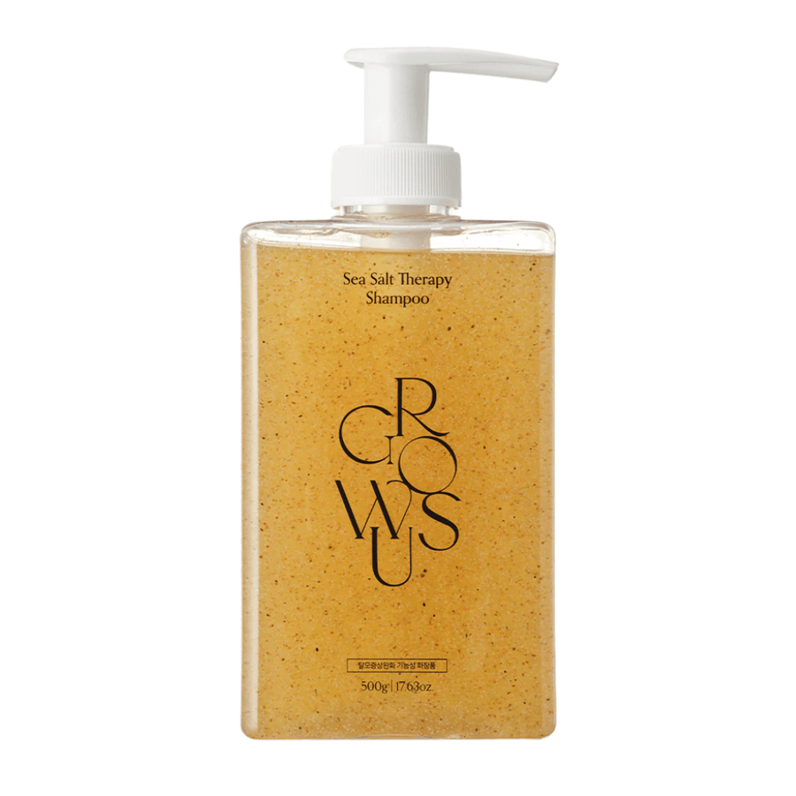 GROWUS Sea Salt Therapy Shampoo 500 ml – exfoliërende shampoo met zeezout voor een gebalanceerde hoofdhuid