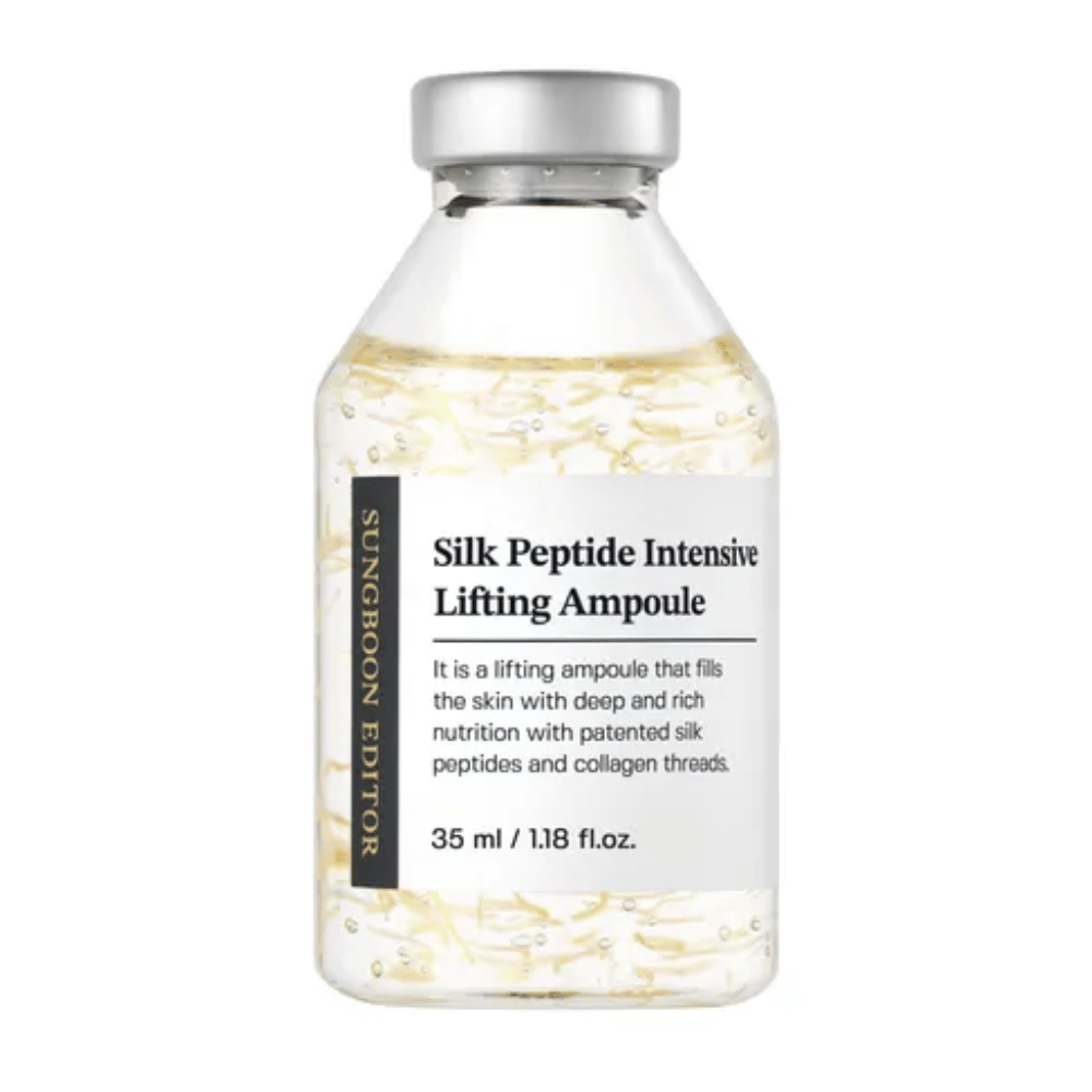 SUNGBOON EDITOR Silk Peptide Intensive Lifting Ampoule 35 ml gezichtsserum met collageen en peptiden voor anti-aging, stevigere huid en verbeterde huidstructuur.