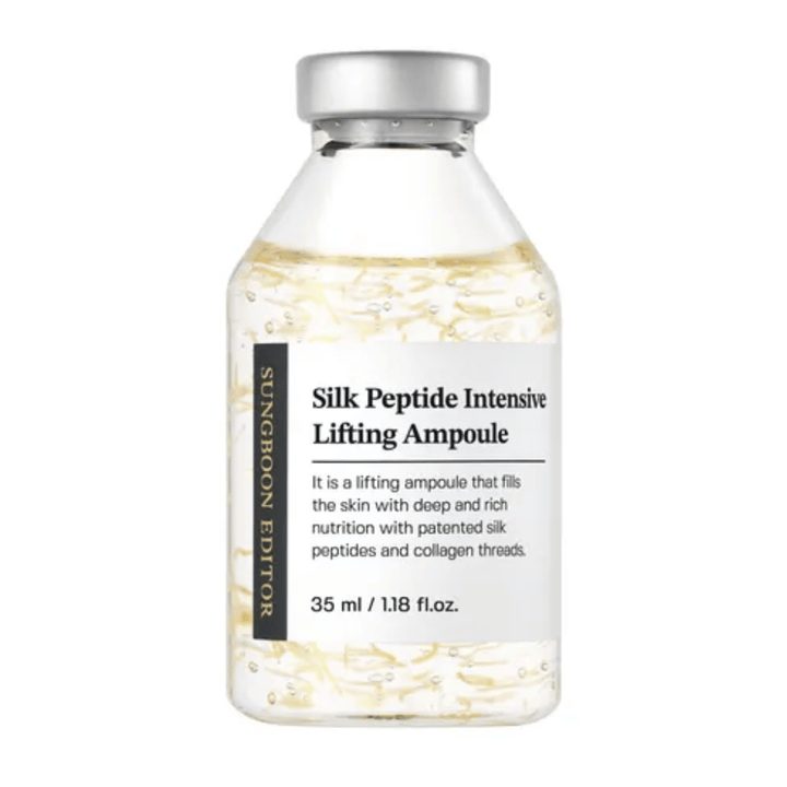 SUNGBOON EDITOR Silk Peptide Intensive Lifting Ampoule 35 ml gezichtsserum met collageen en peptiden voor anti-aging, stevigere huid en verbeterde huidstructuur.