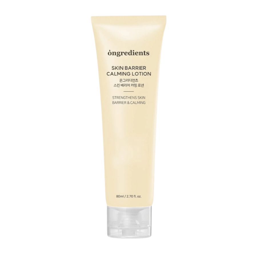 Ongredients Skin Barrier Calming Lotion 80 ml lichte gezichtscrème die de bescherming van de huid verbetert, hydrateert en zorgt voor een zachte, gebalanceerde huid.