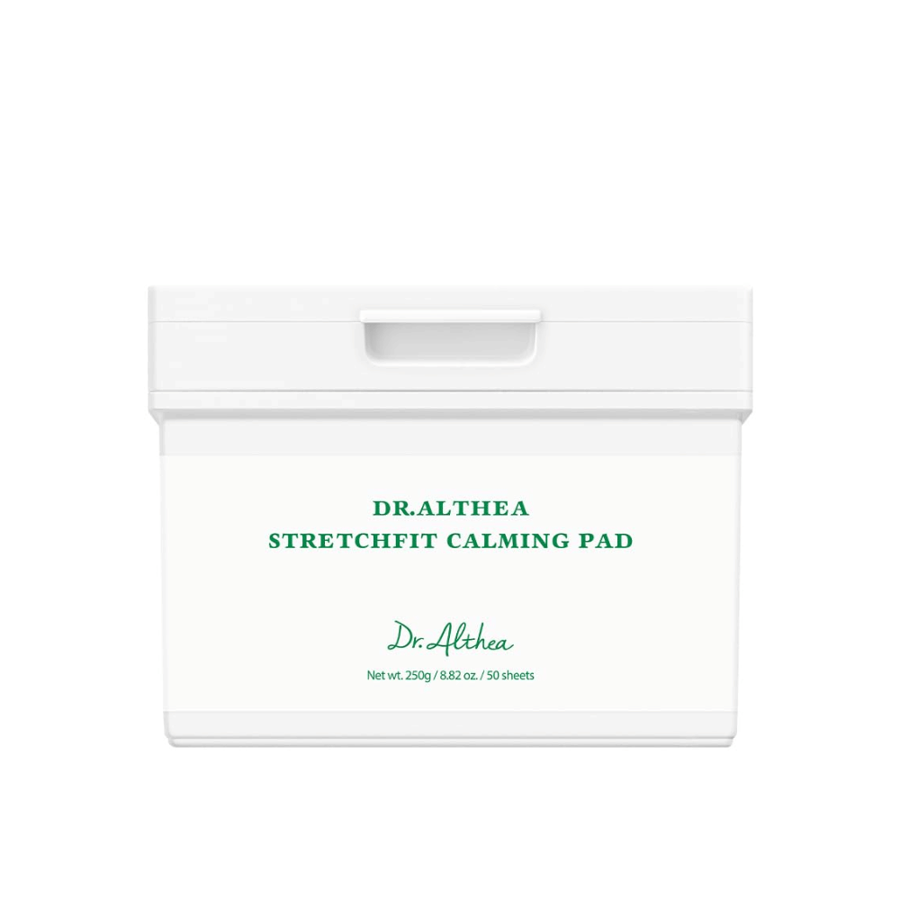 Afbeelding – productafbeelding (Google Images belangrijk)
Dr. Althea Stretchfit Calming Pad gezichtspads in een pot voor kalmerende huidverzorging, hydratatie en een verbeterde huidbalans.