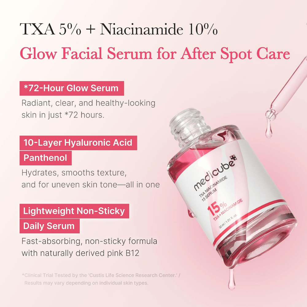 3. Medicube TXA Niacinamide 15 Serum – hydraterend gezichtsserum met hyaluronzuur en panthenol voor een egalere huidtoon en glans