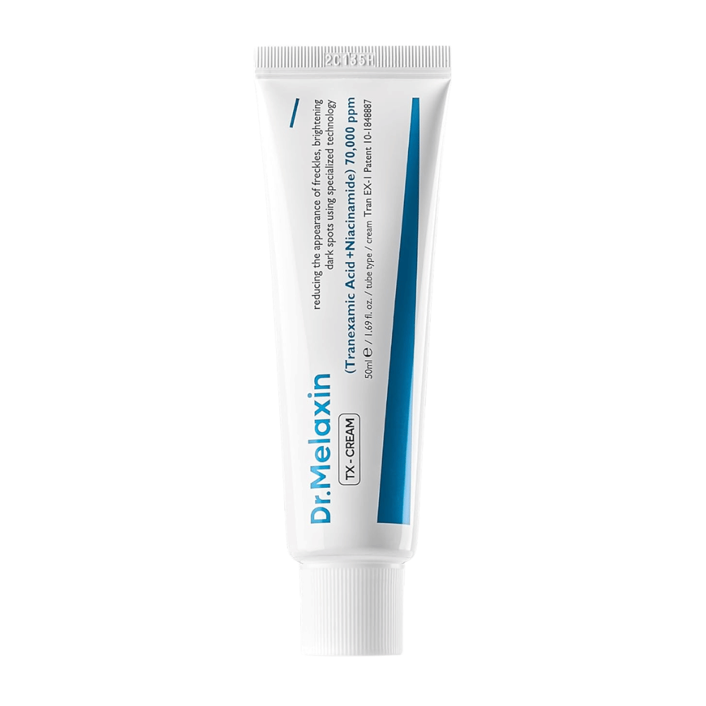 Dr.Melaxin TX Cream gezichtscrème met een hoge concentratie actieve ingrediënten die de glans van de huid verbeteren en pigmentatie tegengaan
