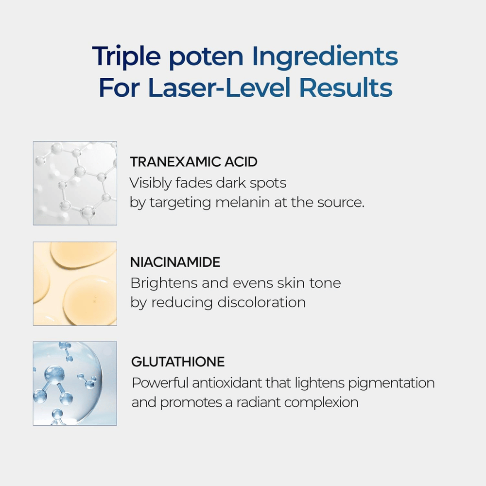 Dr.Melaxin TX Cream met tranexaminezuur, niacinamide en glutathion die pigmentvlekken verminderen en de huidteint egaliseren voor een helderdere huid