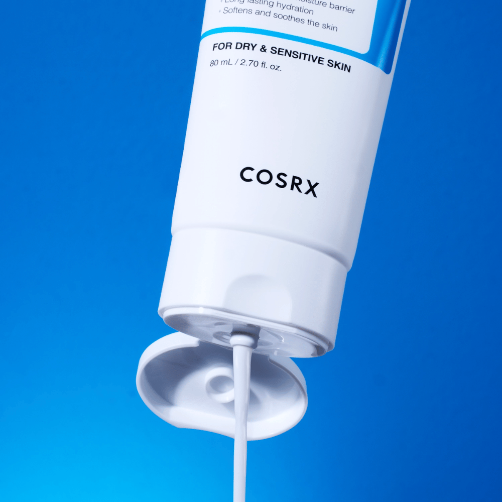 COSRX The Ceramide Skin Barrier Moisturizer met crèmetextuur – barrièreversterkende gezichtscrème die langdurige hydratatie biedt en gevoelige huid kalmeert.