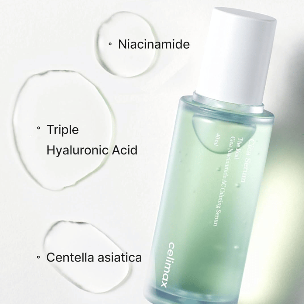 Celimax The Real Cica Niacinamide AC Calming Serum met centella, niacinamide en hyaluronzuur