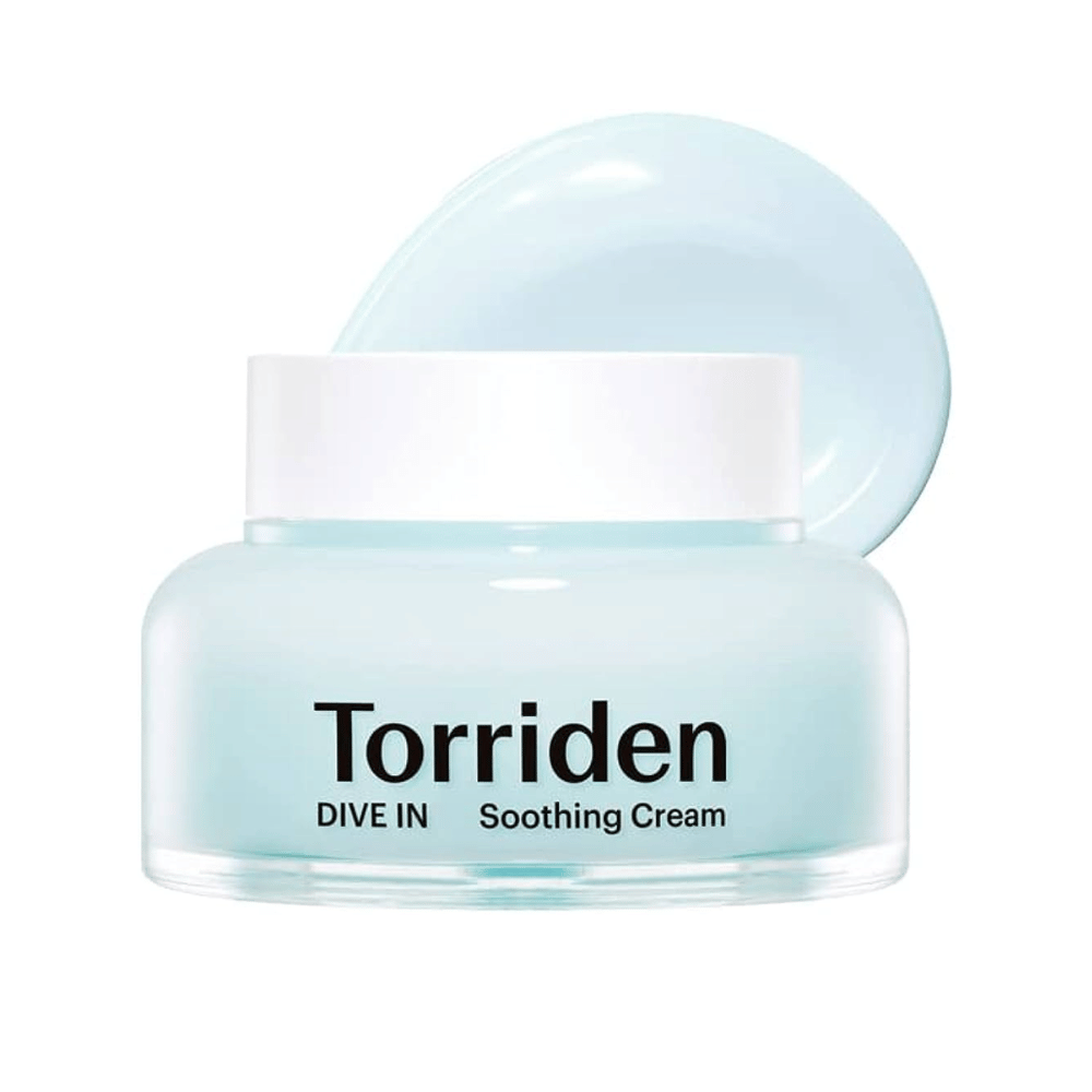 DIVE-IN Low Molecular Hyaluronic Acid Soothing Cream 100ml, van Torriden, biedt langdurige hydratatie aan de huid, voorkomt droogheid en behoudt de natuurlijke vochtbalans.