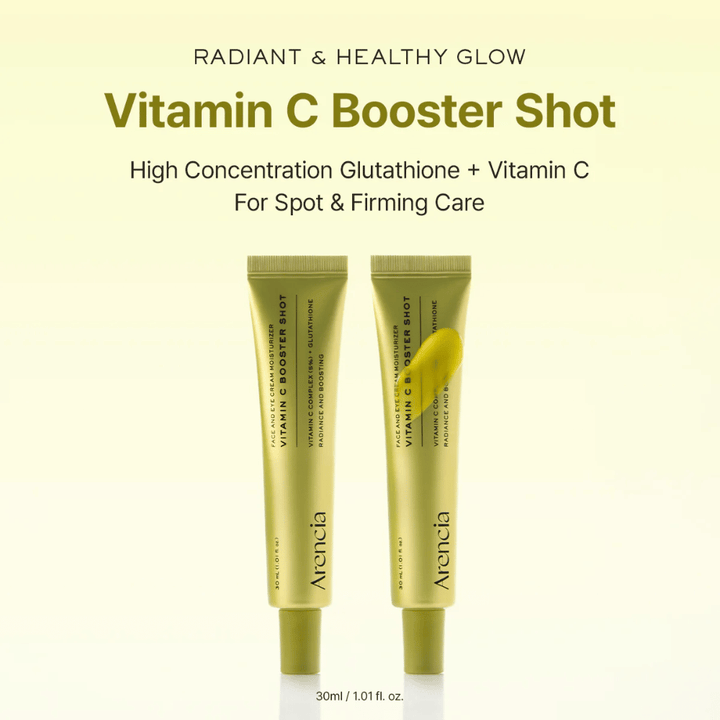 Arencia Vitamin C Booster Shot stralende glans - vitamine C-serum met glutathion dat glans geeft, egalere teint en stevigere huid