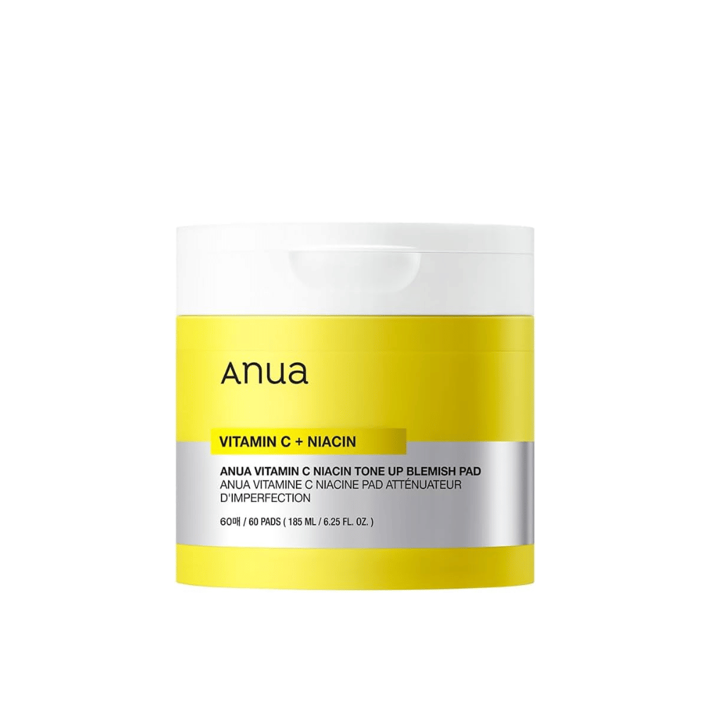 Anua Vitamine C + Niacin Tone Up Blemish Pad – Exfoliërende en verhelderende toner pads.

🍊 Vitamine C – Verheldert de huid en egaliseert de teint.
💧 Niacinamide – Vermindert onregelmatigheden en verbetert de elasticiteit van de huid.
✨ Zachte exfoliatie – Verwijdert dode huidcellen en geeft een frisse glans.

Perfect voor een helderdere en stralendere huid!