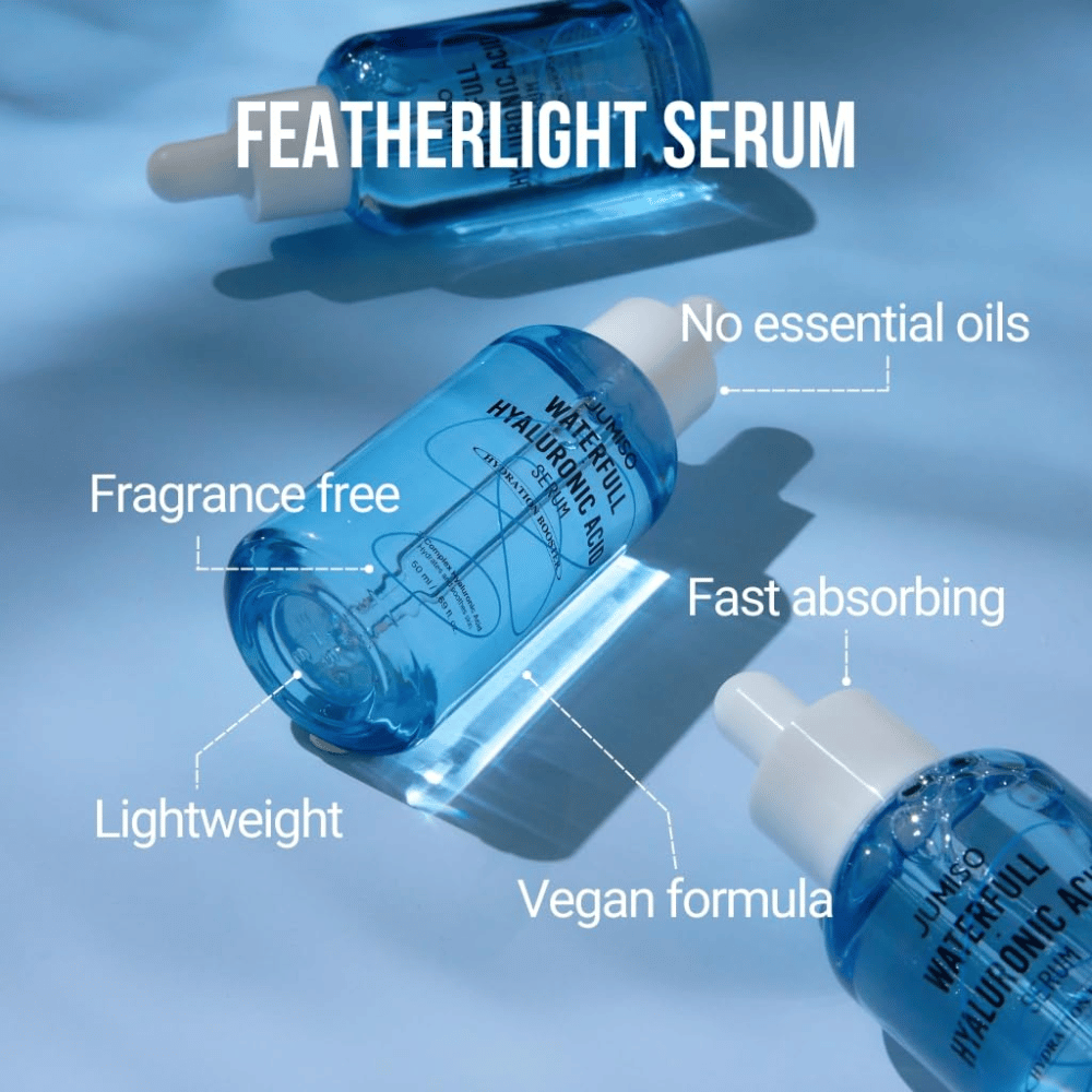 Jumiso Waterfull Hyaluronic Acid Serum – licht hyaluronzuur serum zonder parfum en etherische oliën, snel absorberend en vegan vochtserum voor alle huidtypes