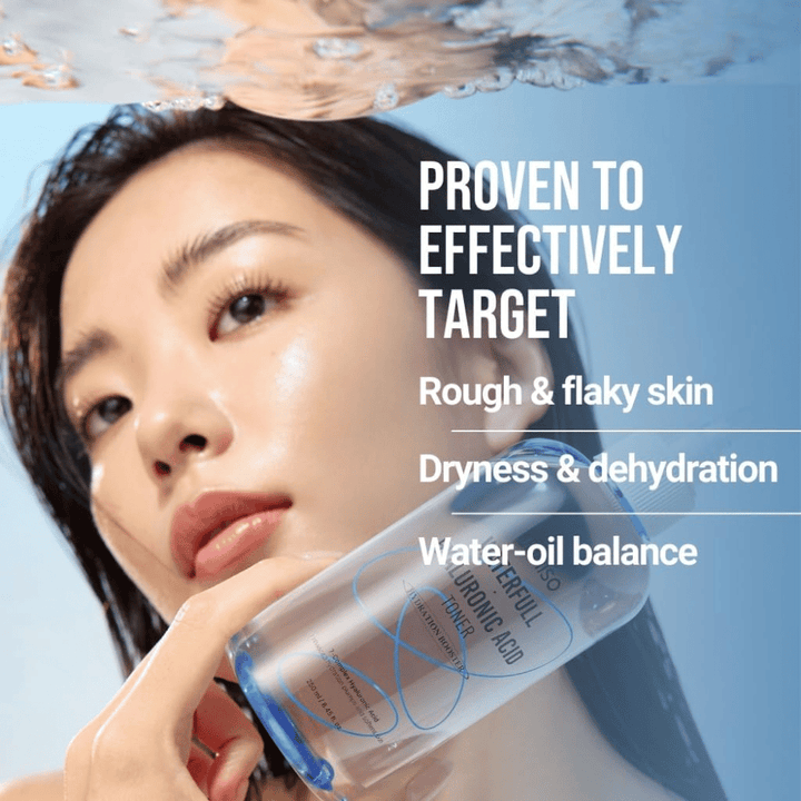 Jumiso Waterfull Hyaluronic Acid Toner 250 ml – intens hydraterende toner die droogheid, schilferige huid en ongebalanceerde vocht- en olieniveaus tegengaat