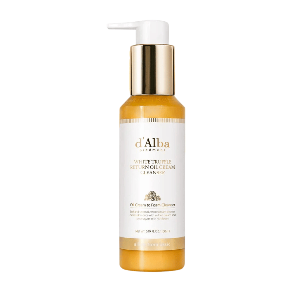 d'Alba White Truffle Return Oil Cream Cleanser is een voedende en hydraterende reinigingscrème met witte truffelextract. De innovatieve formule verandert van crème naar schuim, wat zorgt voor een diepe reiniging terwijl de natuurlijke vochtbalans van de huid behouden blijft.