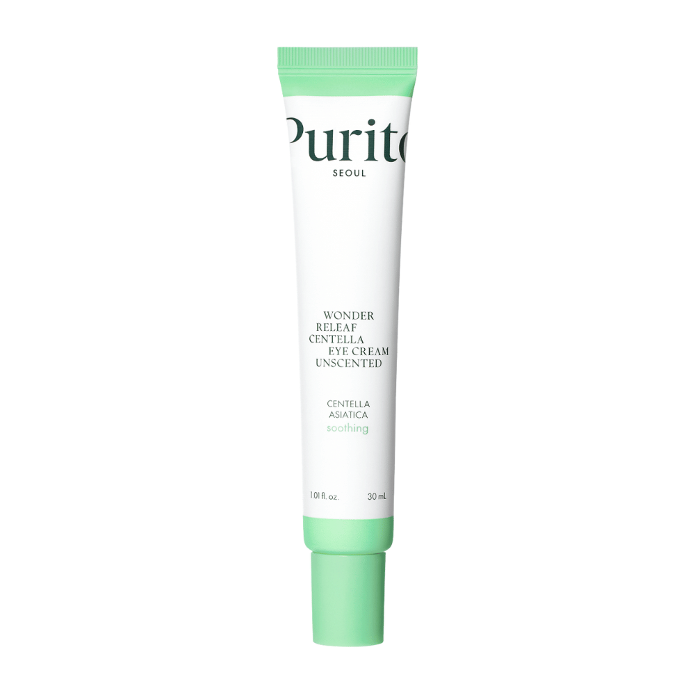 Purito Wonder Releaf Centella Eye Cream Unscented is een milde oogcrème verrijkt met Centella Asiatica-extract. Het hydrateert en kalmeert de gevoelige huid rond de ogen terwijl het de huidbarrière versterkt en fijne lijntjes minimaliseert. Perfect voor de gevoelige huid.
