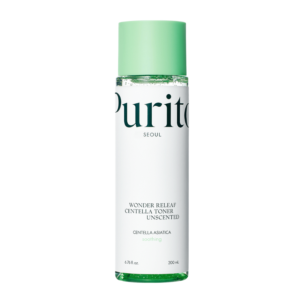 Purito Wonder Releaf Centella Toner Unscented is een milde toner die Centella Asiatica-extract bevat. Het hydrateert en kalmeert de gevoelige huid zonder irriterende geuren. Perfect voor dagelijks gebruik, helpt het de vochtbalans van de huid te behouden en roodheid te verminderen.