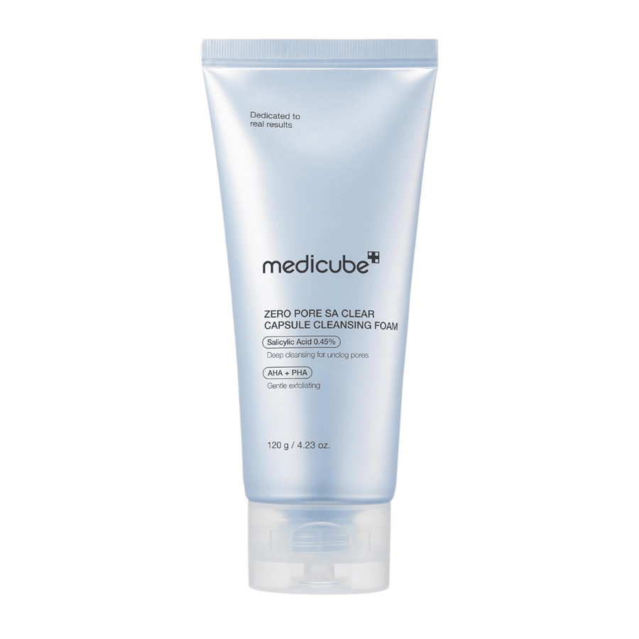 Medicube Zero Pore SA Clear Capsule Cleansing Foam 120 g – milde maar effectieve reiniging met salicylzuur, AHA en PHA voor een helderdere huid.