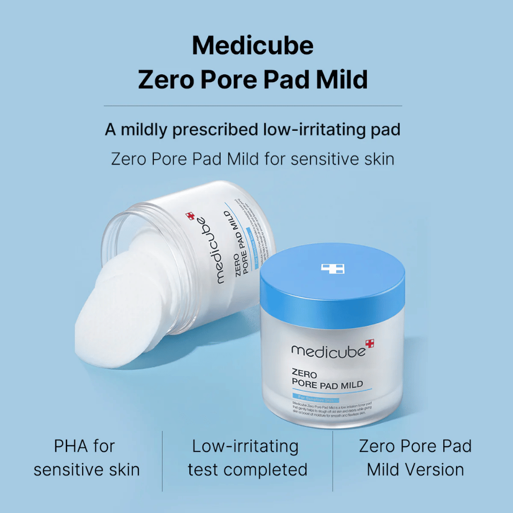 Medicube Zero Pore Pad Mild is speciaal ontwikkeld voor de gevoelige huid. Deze pads bevatten PHA, wat zacht is voor de huid, en zijn getest om irritatie te minimaliseren. Perfect voor dagelijks gebruik om de huid te reinigen en te hydrateren.