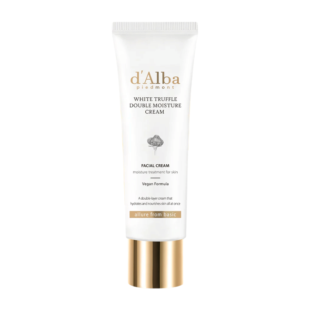 d'Alba White Truffle Double Moisture Cream is een gezichtscrème met een veganistische formule, speciaal ontwikkeld om diepe hydratatie en voeding aan de huid te geven. De dubbele formule biedt langdurige vochtigheid en ondersteunt de natuurlijke balans van de huid voor een stralende huid.