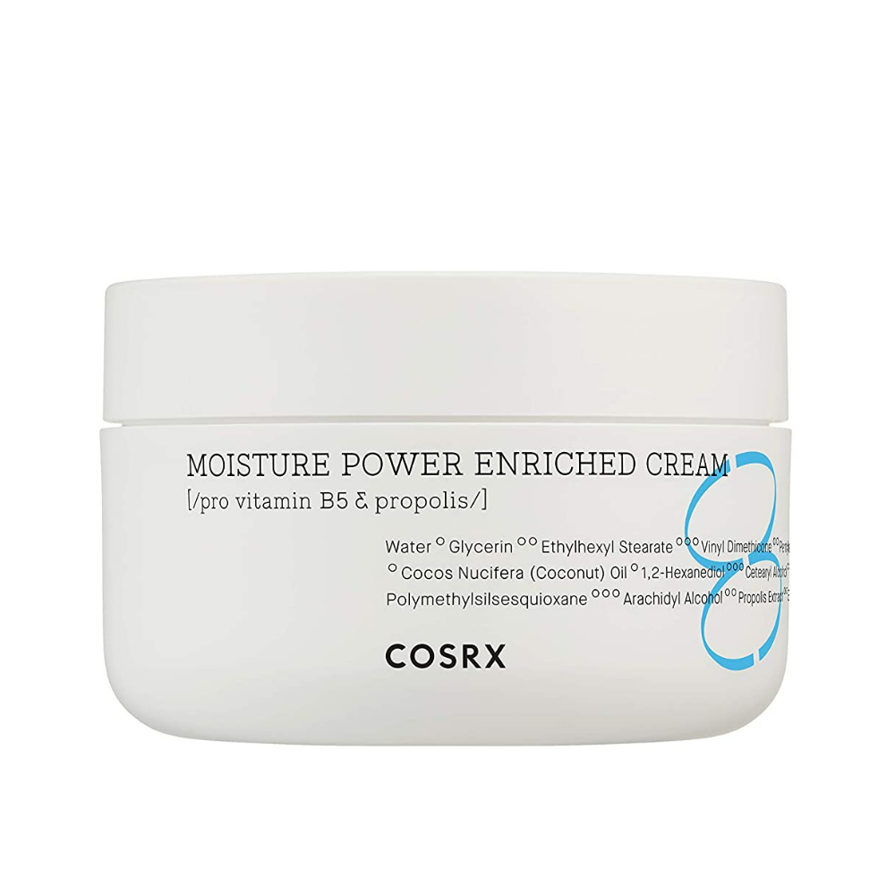 COSRX Moisture Power Enriched Cream 50ml voor hydratatie van droge huid.