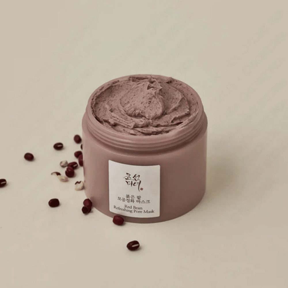 Een pot Red Bean Refreshing Pore Mask 140ml van Beauty of Joseon met mee-eter.