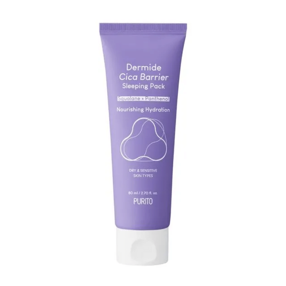 PURITO Dermide Cica Barrier Sleeping Pack 80ml voor gehydrateerde gevoelige huid.