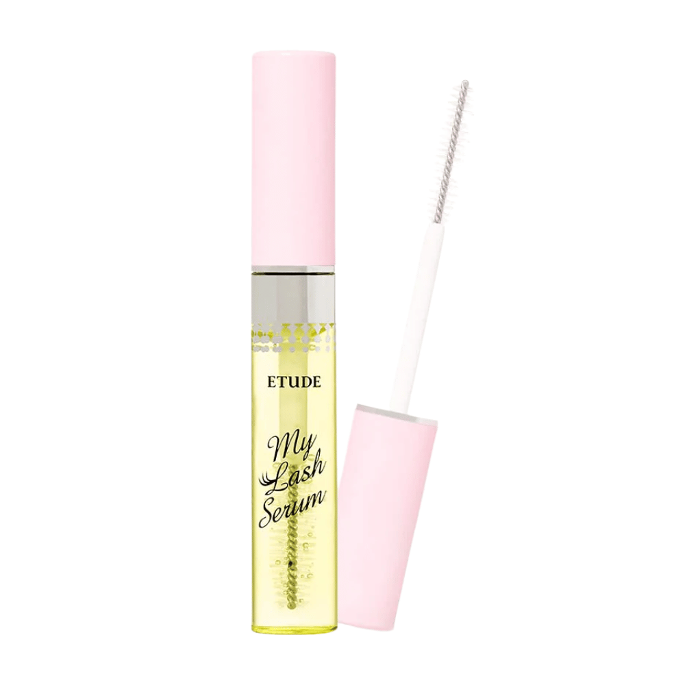 Een flesje ETUDE's My Lash Serum 9g met roze dop.