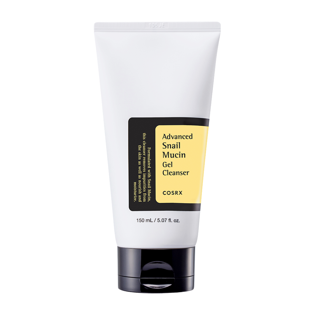 COSRX Advanced Snail Mucin Gel Cleanser 150ml regenereert de huid.
