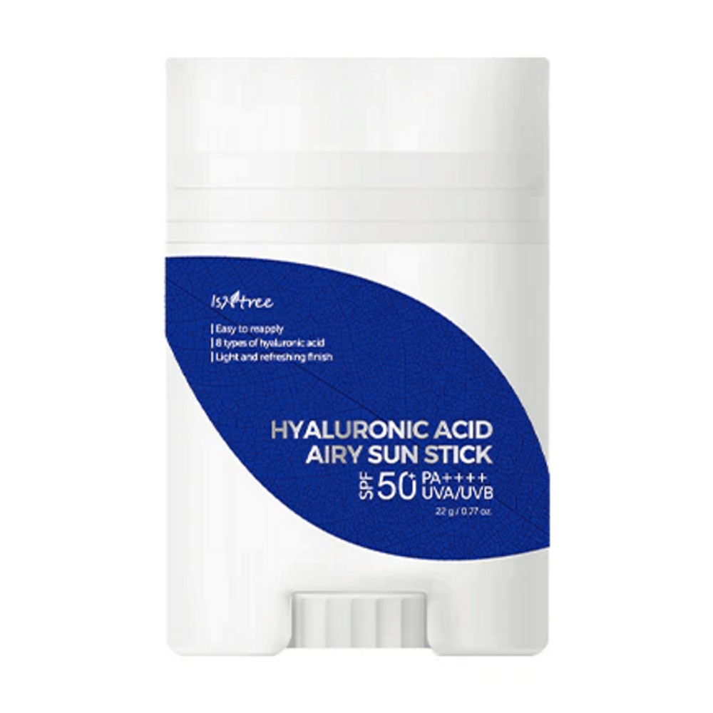 Isntrees Hyaluronic Acid Airy Sun Stick 22g met SPF 50+.